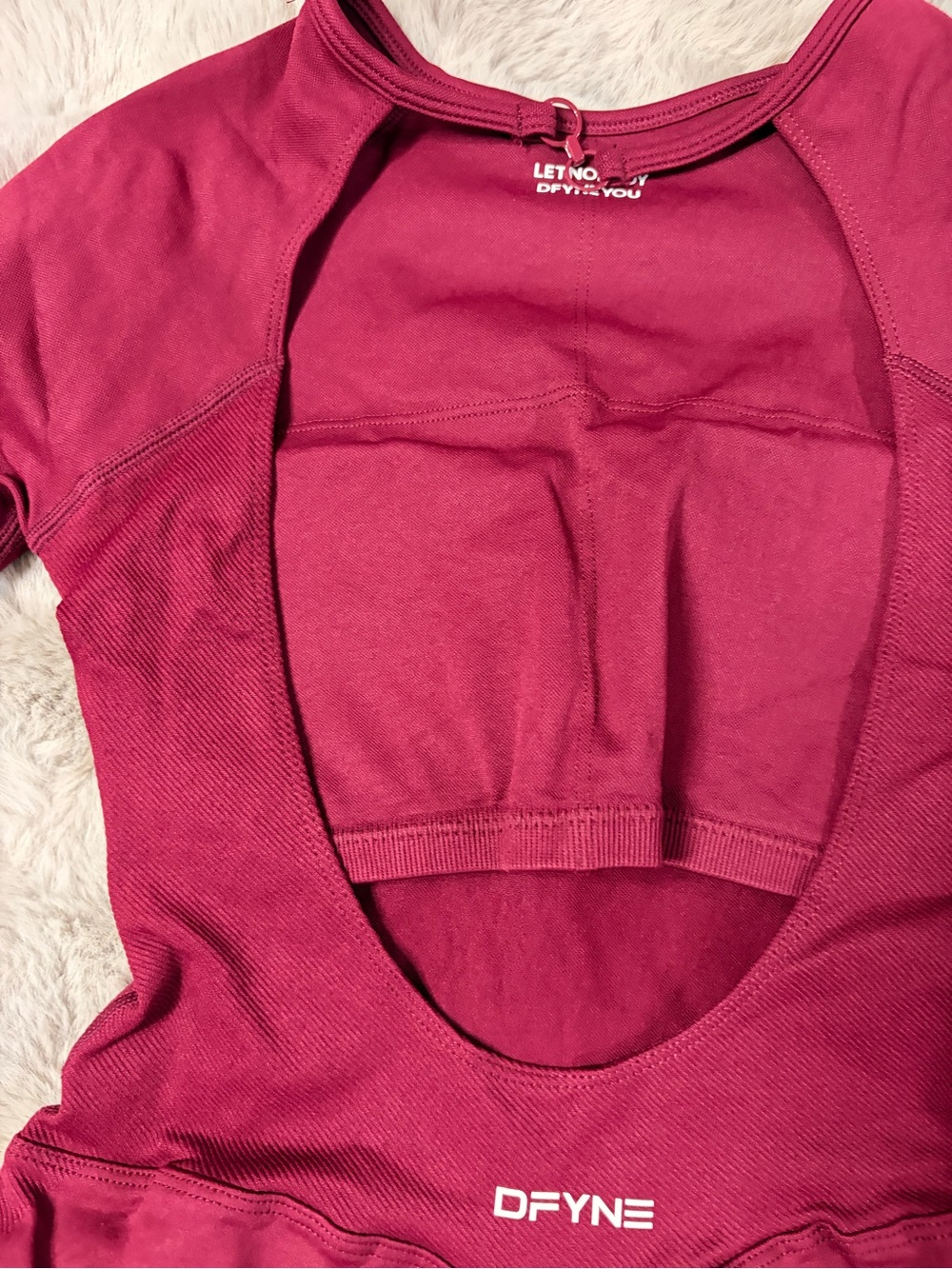 Dfyne burgundy long sleeve one piece - Picture 5 of 6
